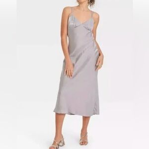 Wild Fable Gray Midi Dress